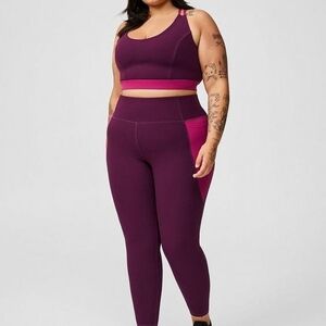 Torrid Purple Sports Bra And Leggings Active Set